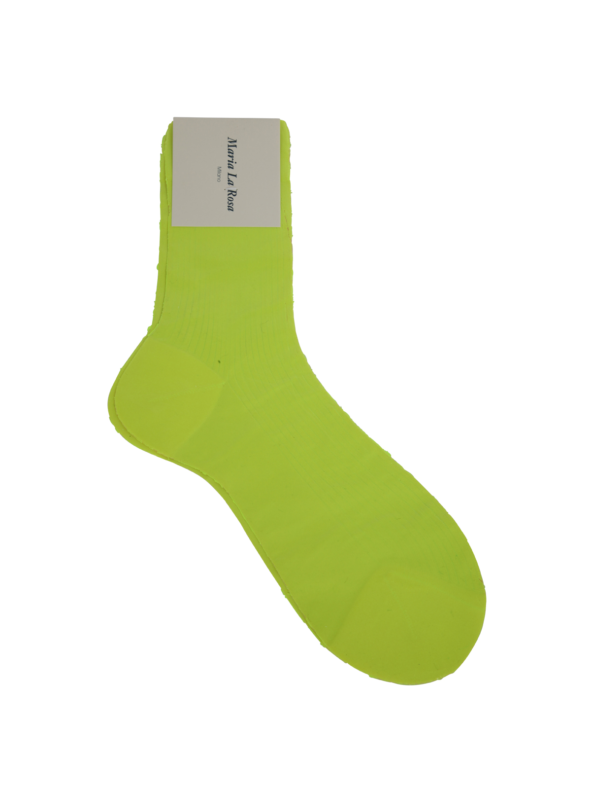 마리아 라 로사 ONE RIBBED LAMINATED SOCKS 양말 여성 옐로우 23SS WS2179MLR510A-0