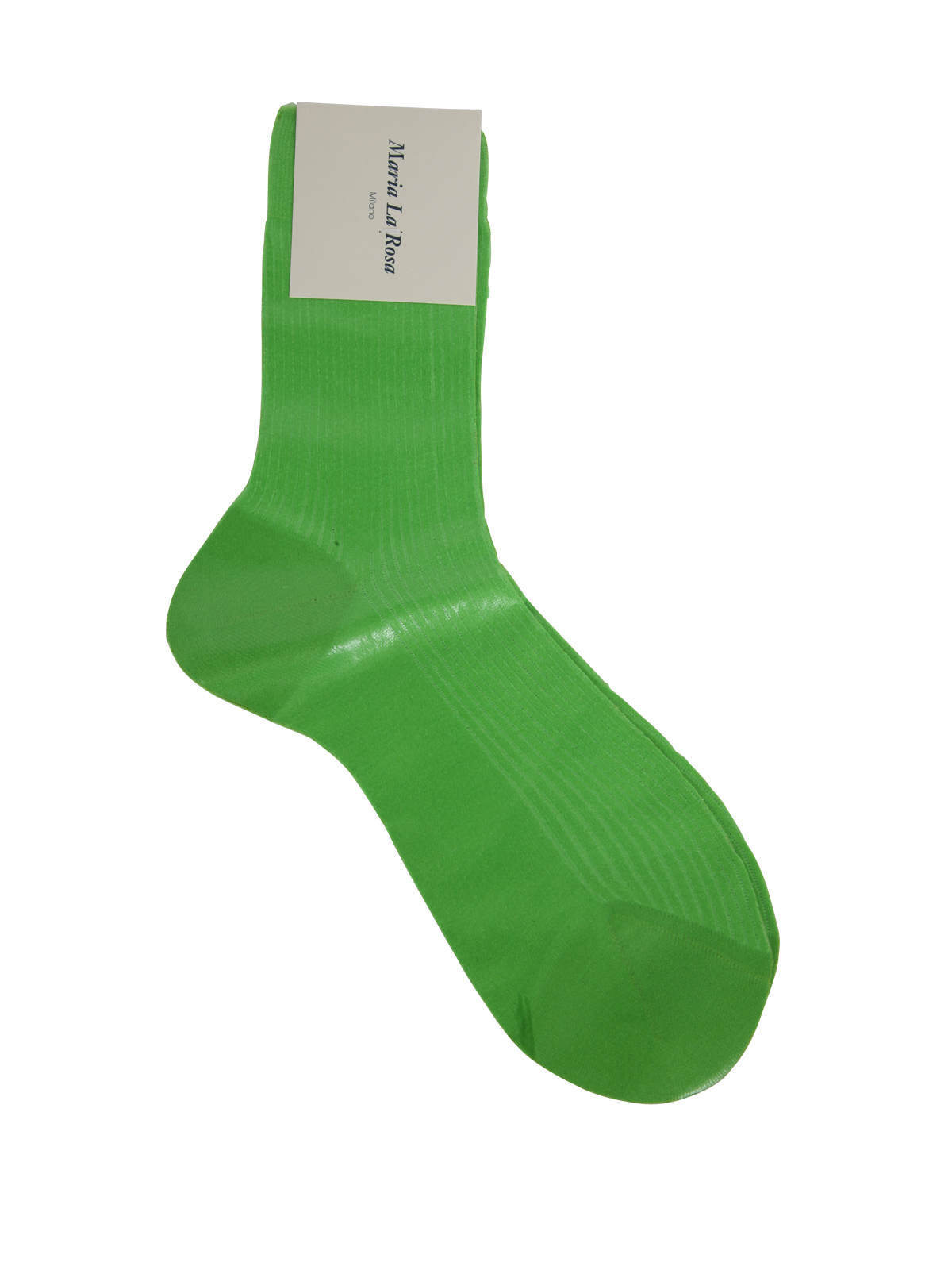 마리아 라 로사 ONE RIBBED LAMINATED SOCKS 양말 여성 그린 23SS WS2179MLR582A-0