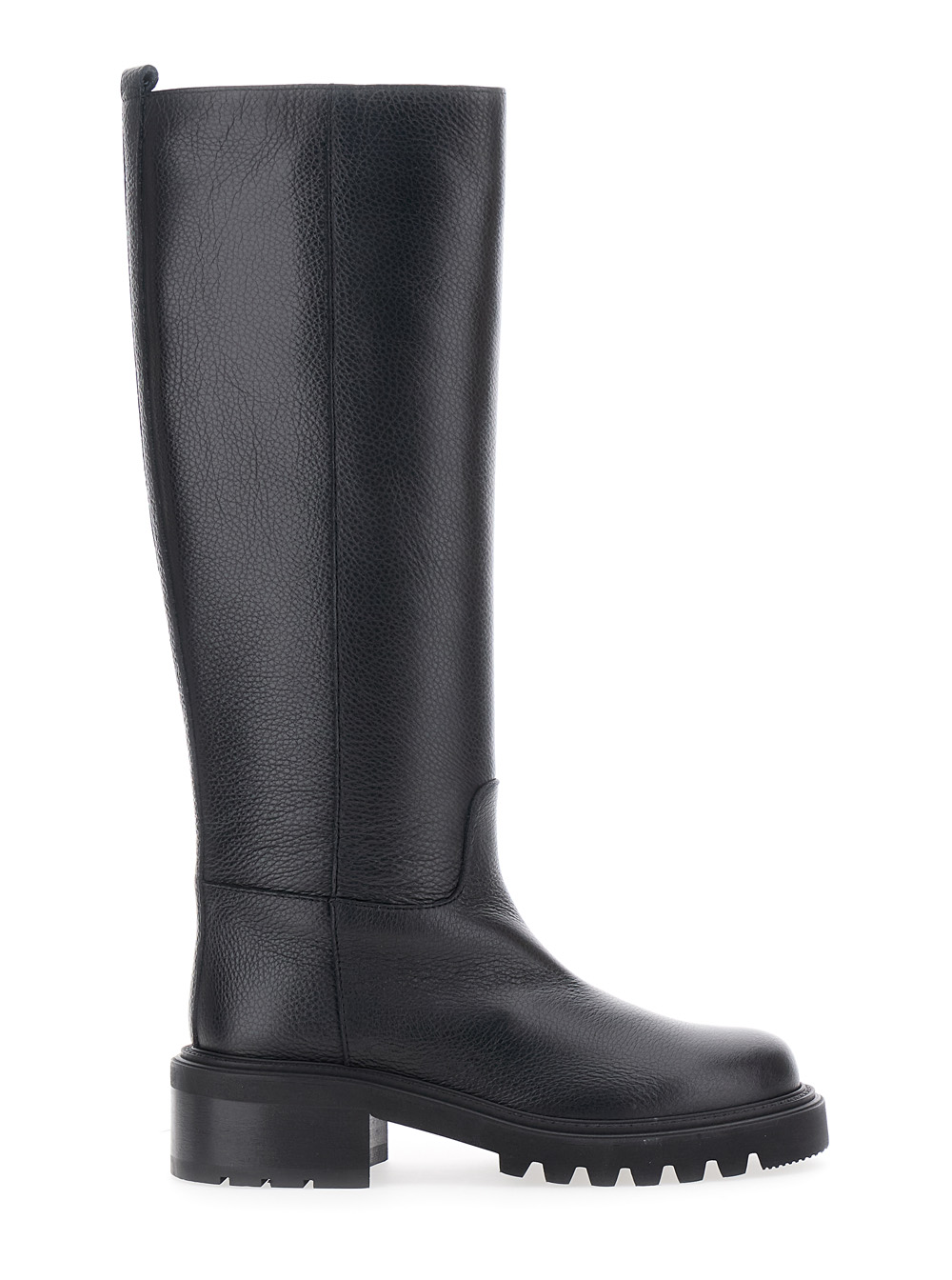 비아 로마 15 Knee-High Slip-On 앵클 부츠 여성 블랙 25FW 3814NERO