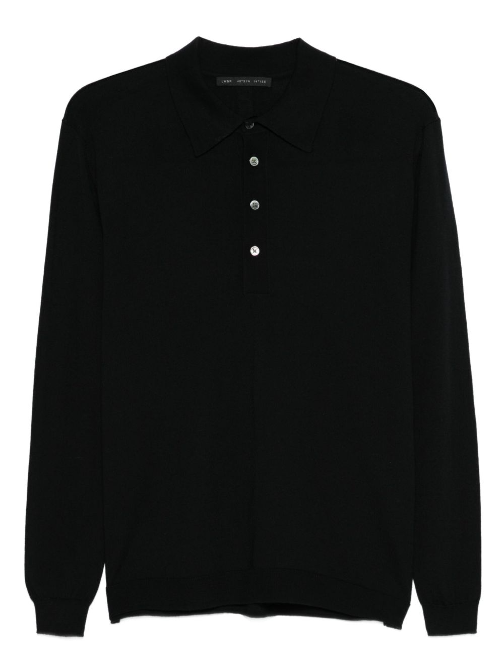로우 브안드 Polo Style Collar Long Sleeves 니트 남성 블랙 25FW L1MFW25266730D001