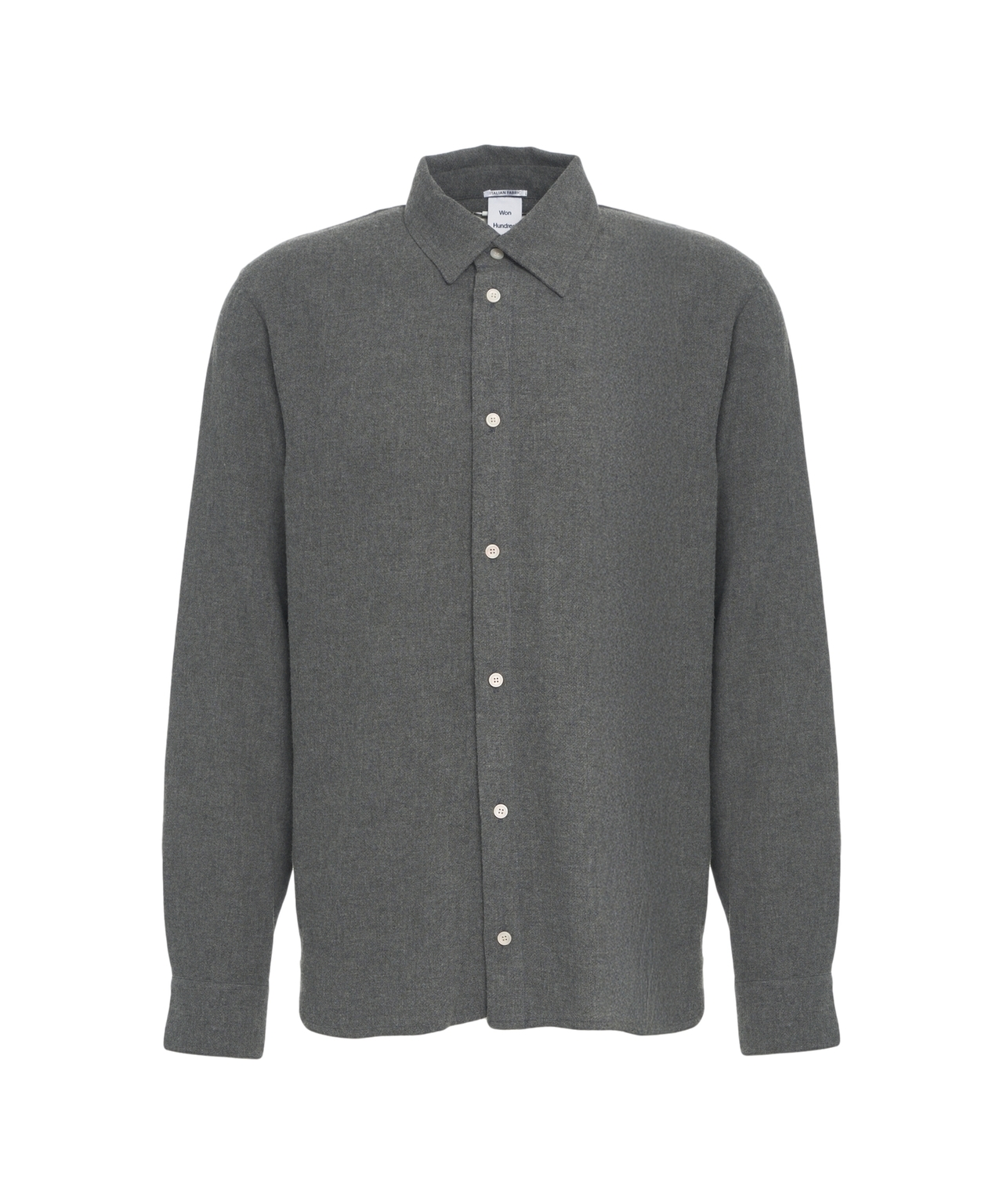 온 훈드에드 Adriel Classic Collar Blend 긴팔 셔츠 남성 그레이 25FW 391514291EIFFELTOWER