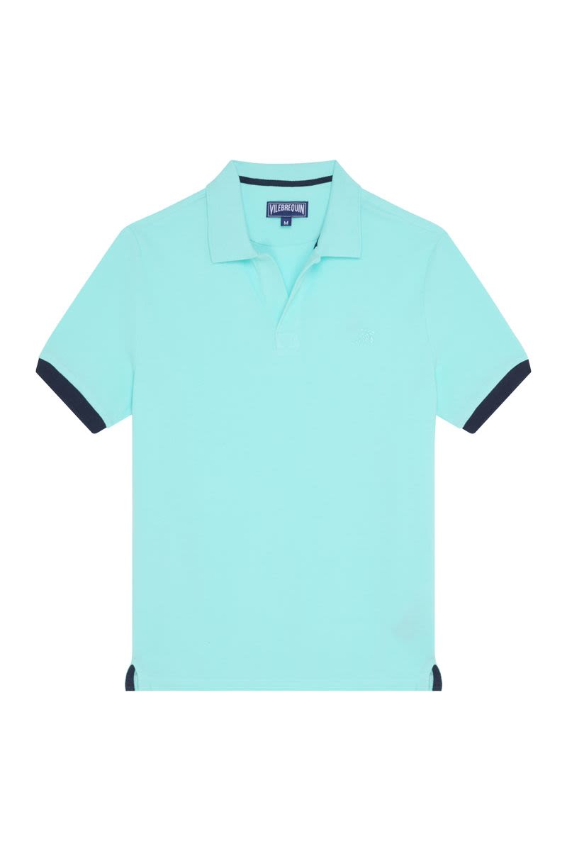 빌보켓 Organic polo contrast trims embroidered logo Outdoor 코튼 스포츠 상의 남성 블루 26SS PLTAN100618