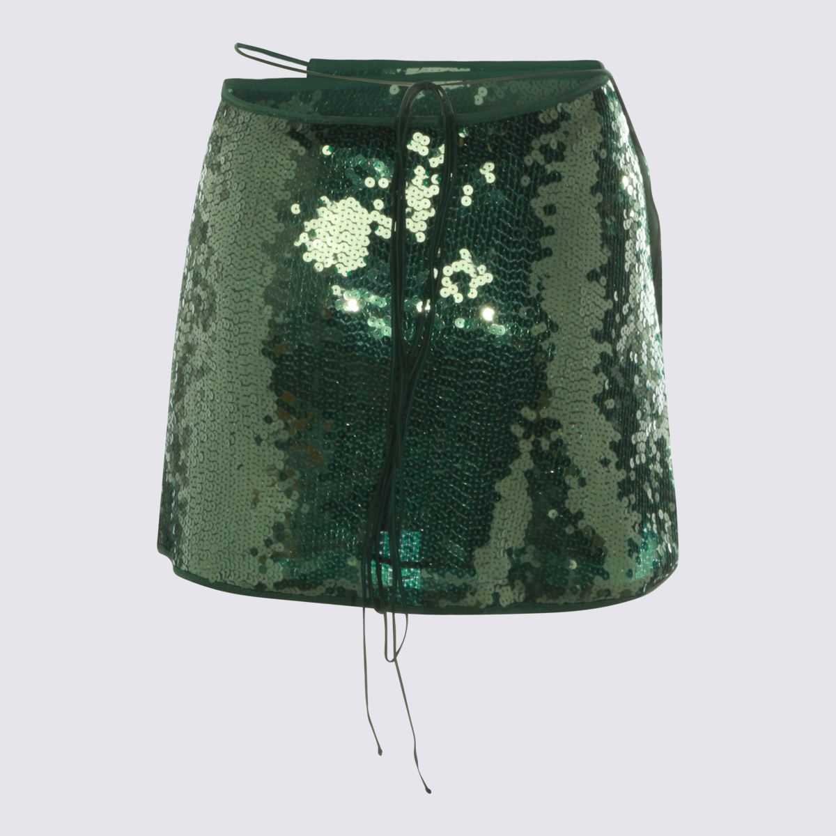 오세리 Marylin knot waist all-over strass Tech Fabric 스커트 여성 그린 26SS AGF257GREEN