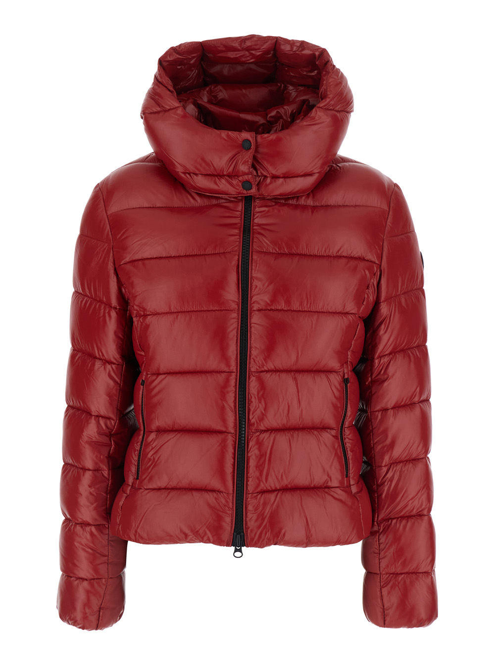 세이브 더 덕 Cosmary hood logo patch on sleeve Tech Fabric 패딩 여성 레드 26FW D31470WLOVE2370040