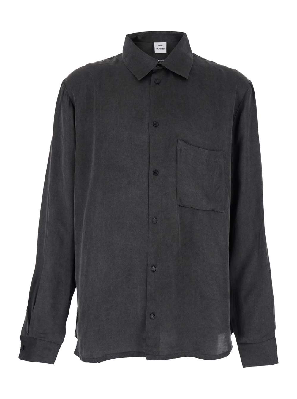 온 훈드에드 PETE Classic Collar Front Closure Tech Fabric 긴팔 셔츠 남성 블랙 26SS 416413065WASHEDBLACK