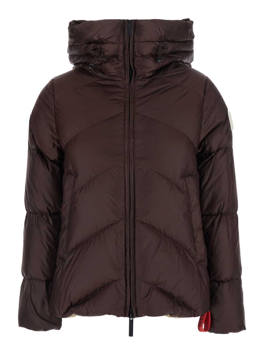 애프터 라벨 Helsinki hood logo patch on sleeve Tech Fabric 패딩 여성 브라운 26FW HELSINSKIN051290