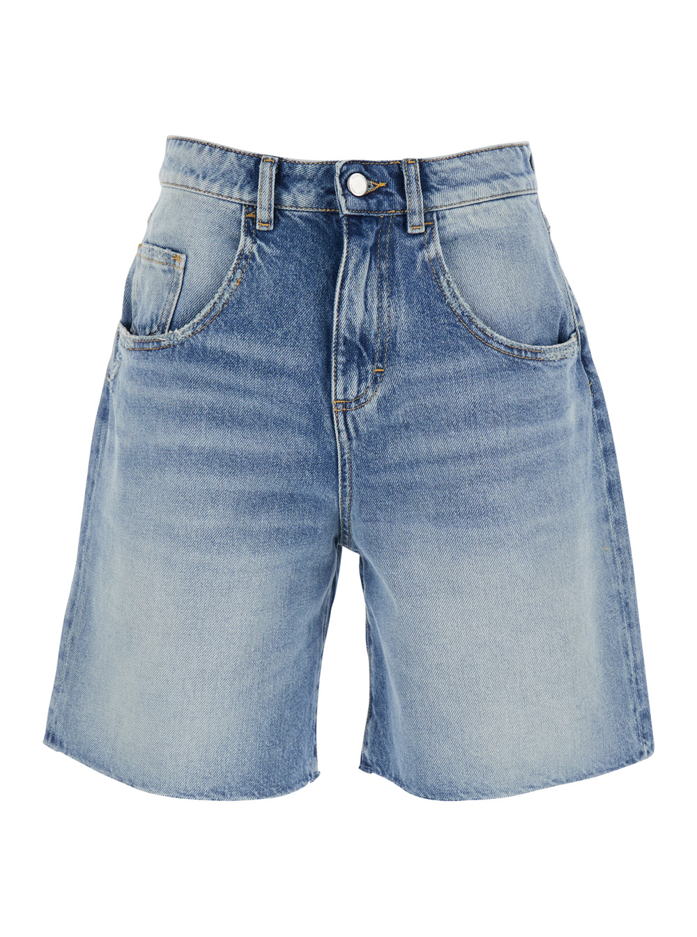 이콘 데님 Wide Leg Bermuda Logo Patch on Back shorts 버뮤다 여성 블루 26SS LEAID8817