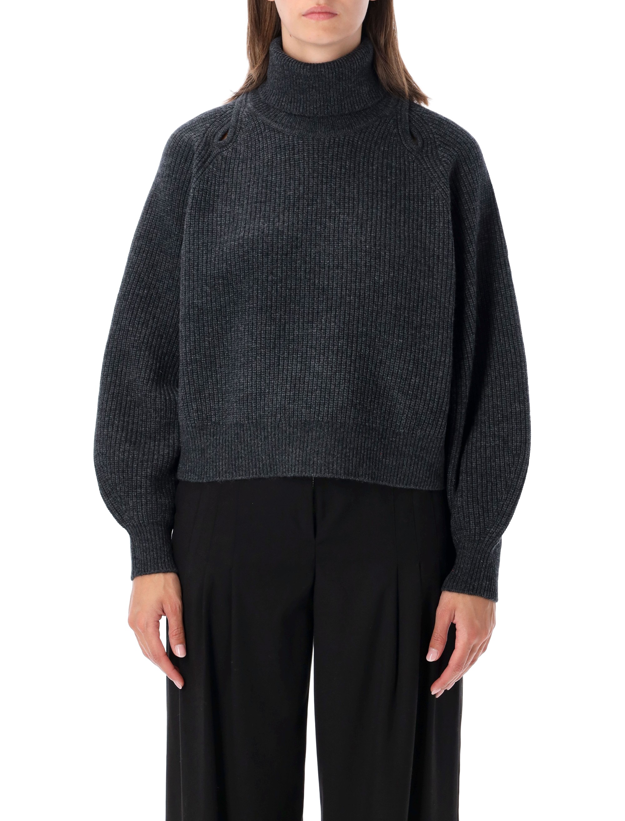 셋순 YINGA CUT OUT knitted 크루넥 니트 여성 그레이 26FW 2610900101666