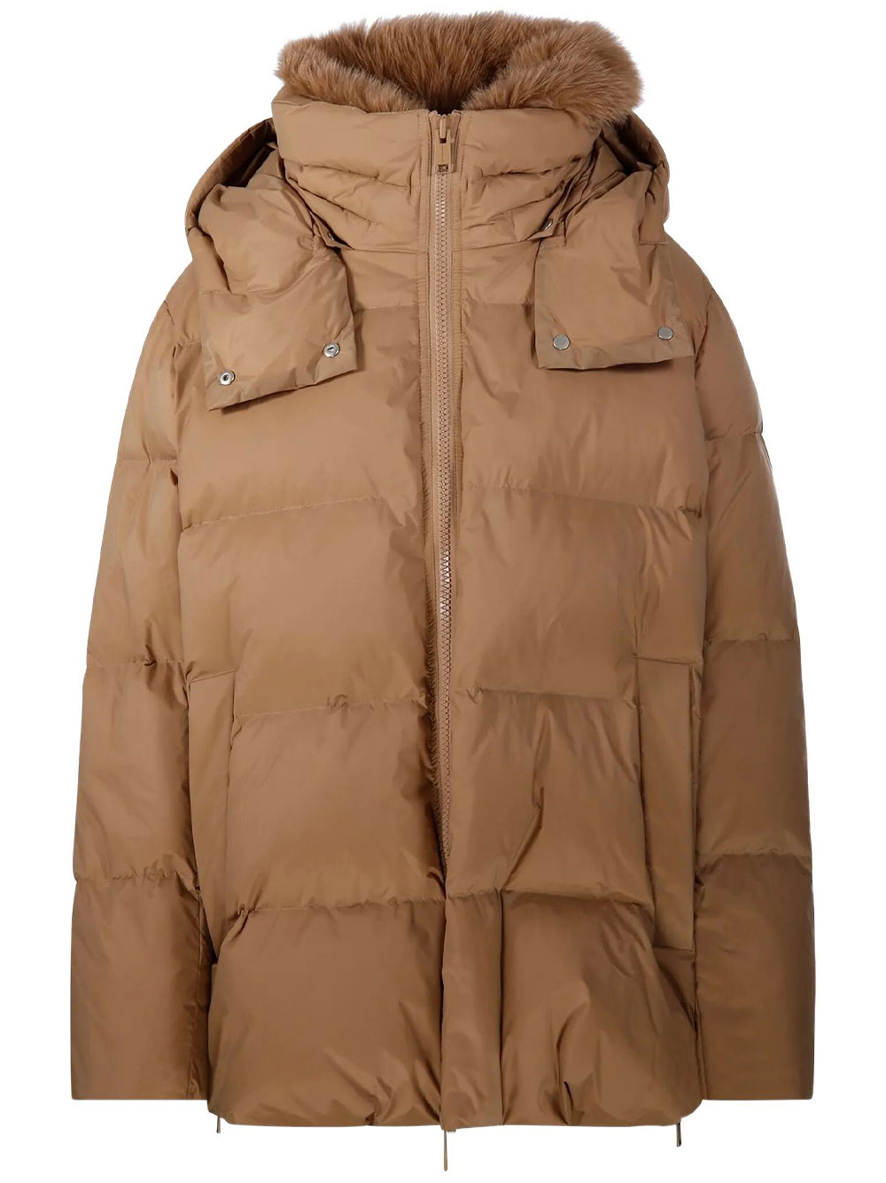 으엣 살로몬 PIUMINO TESSUTO TECNICO CON RIFINITURE PELLICCIA 패딩 여성 브라운 26SS 24WFM01576U06WA2099