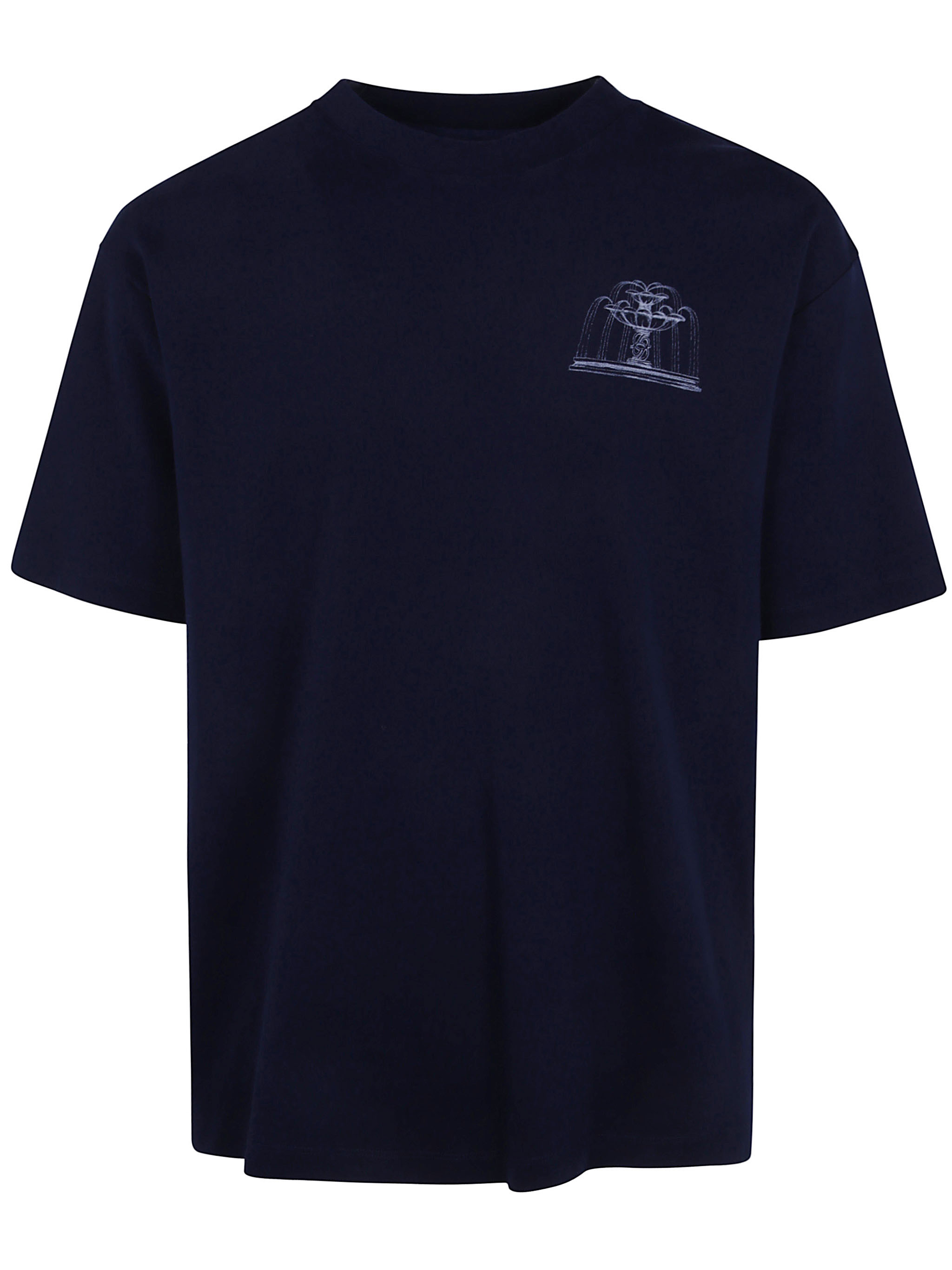 드롤 드 무슈 FOUNTAIN TEE 프린트 티셔츠 남성 블루 26FW MTS344CO002NAVY