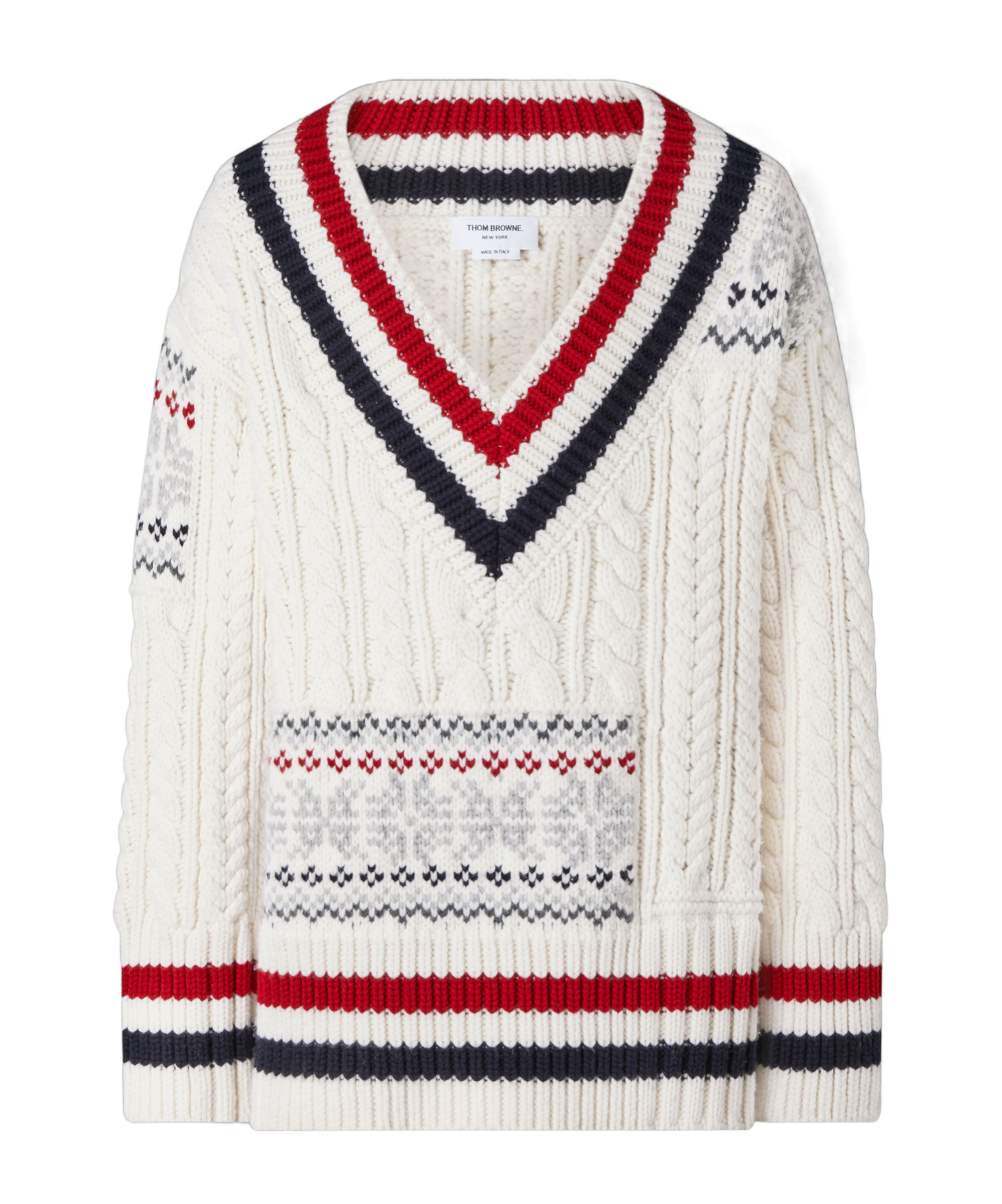 톰브라운 knitted 니트 남성 화이트 26FW MKA596AY1005100