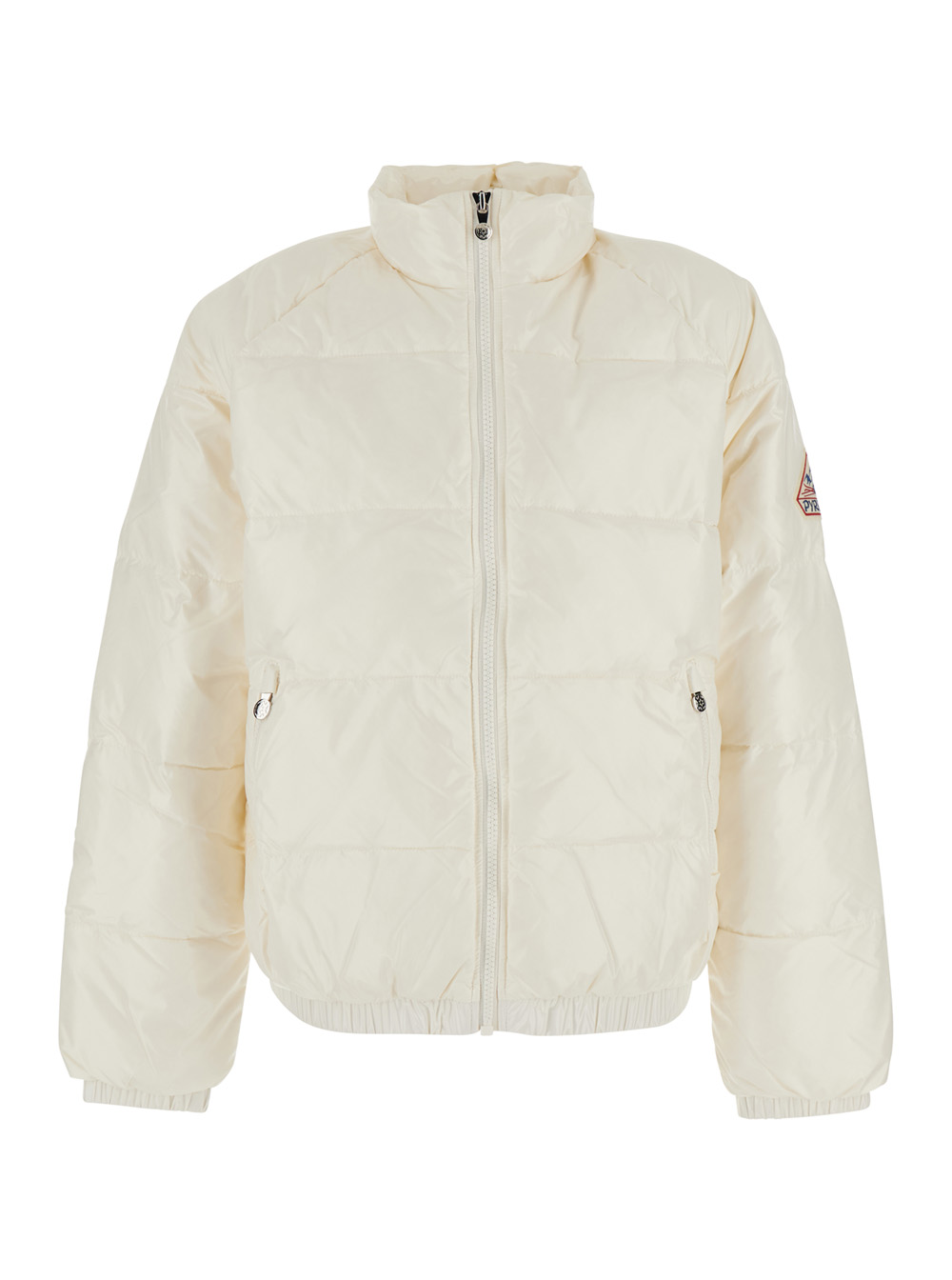 피레넥스 High-neck logo patch on sleeve Tech Fabric unisex Outdoor 스포츠 아우터 남성 화이트 26FW FWHUY0151025