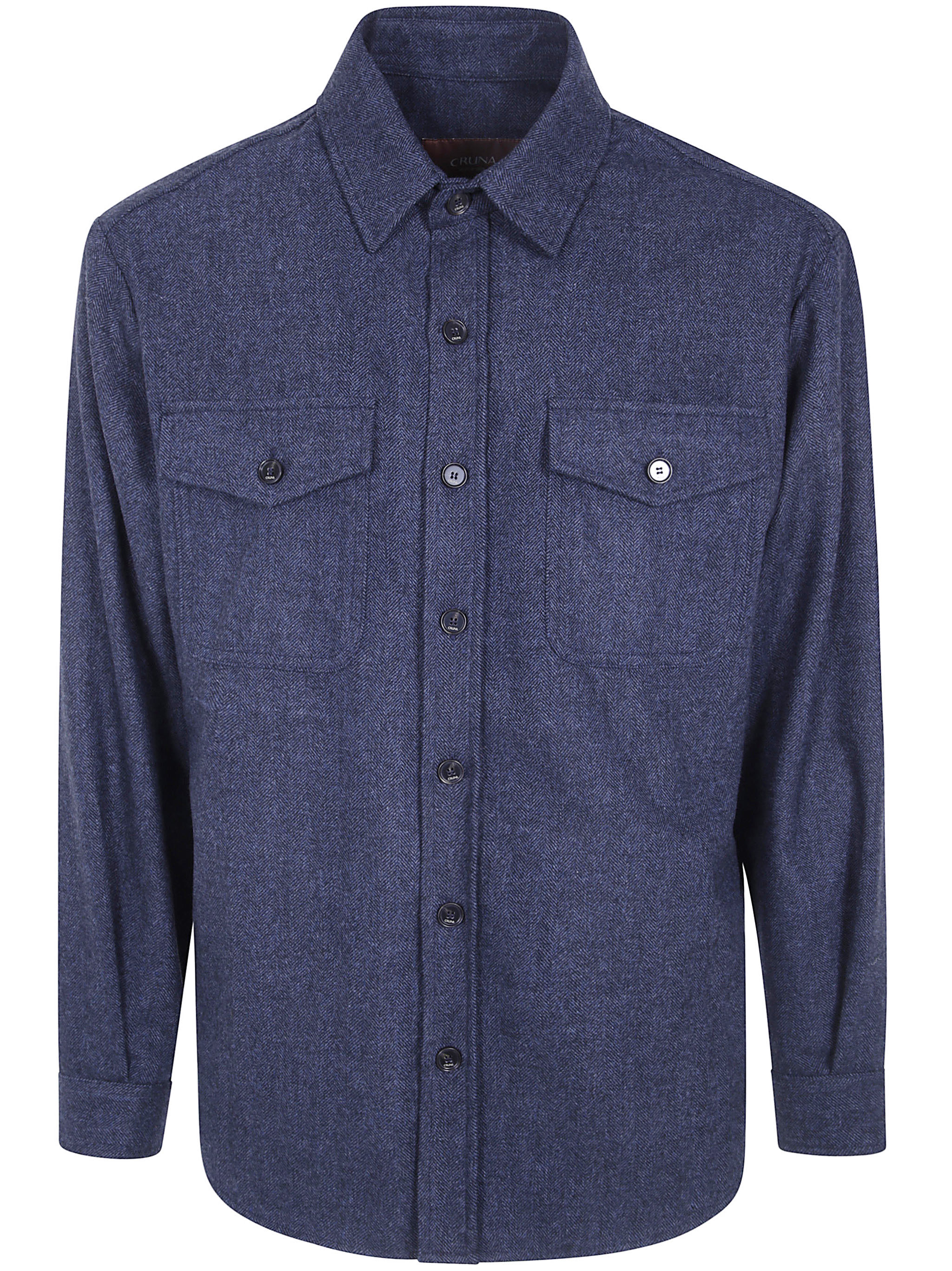 크우나 OSAKA OVERSHIRT BUTTONED CHEST PATCH POCKETS 셔츠 자켓 남성 블루 26FW SM05OSAKA1810511