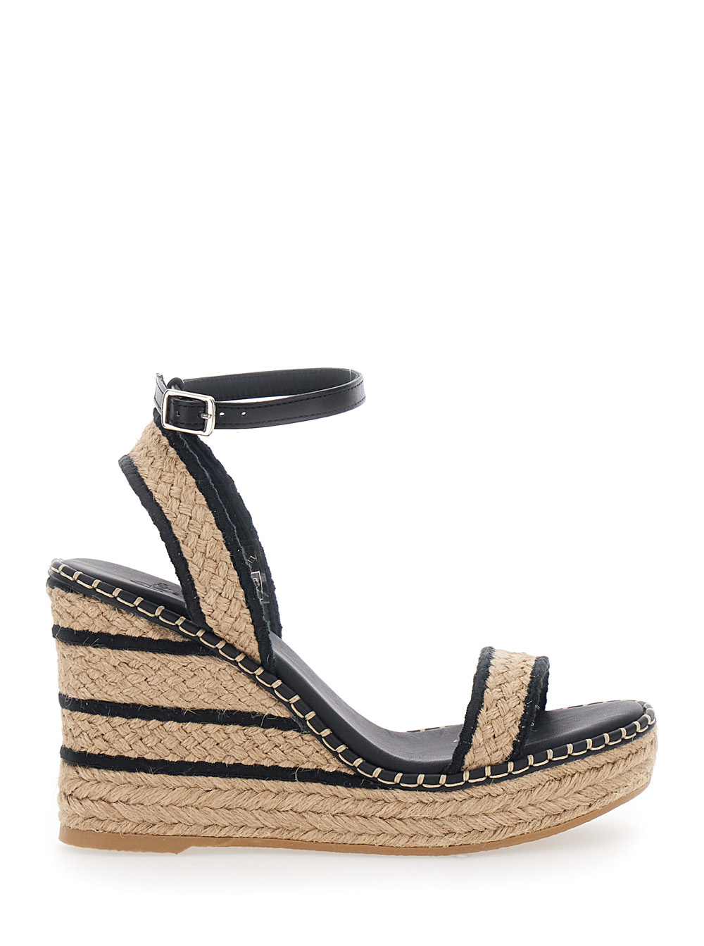 캇타넬 BERA Wedges Ankle High Wedge Heel Fabric 스트랩 힐 샌들 여성 베이지 26SS 0261542974091