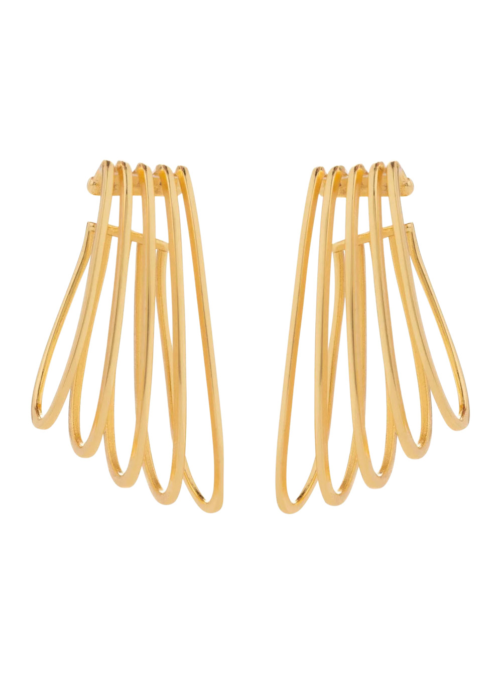 페데리카 토시 colored five-ring design metal 귀걸이 여성 골드 26SS FT26EA13GOLD18K