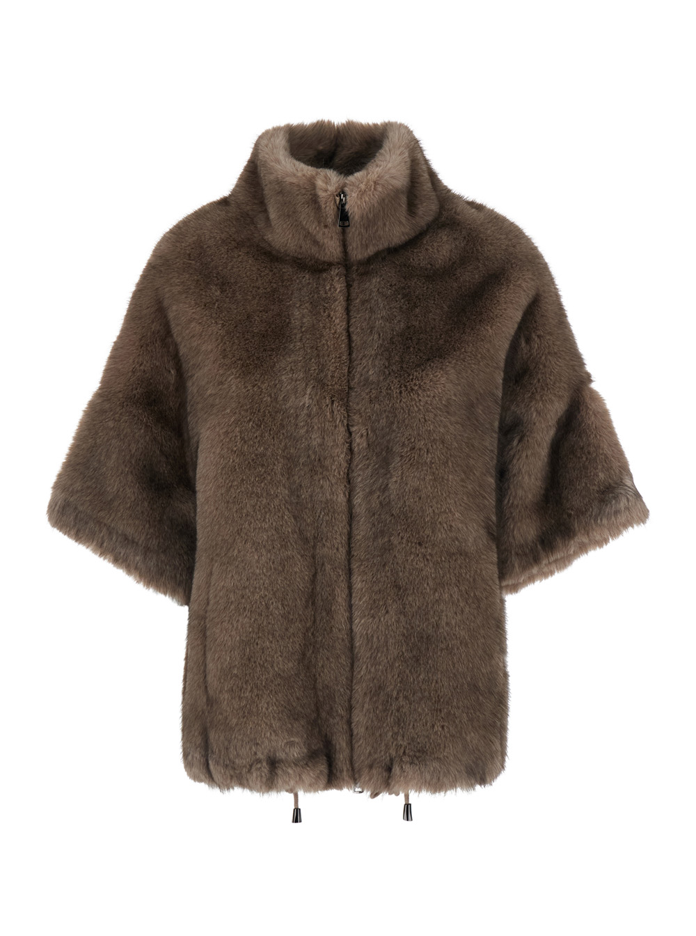 바렌티니 1972 Short high collar wide sleeves ecofur 자켓 여성 브라운 26FW 4128TAUPE