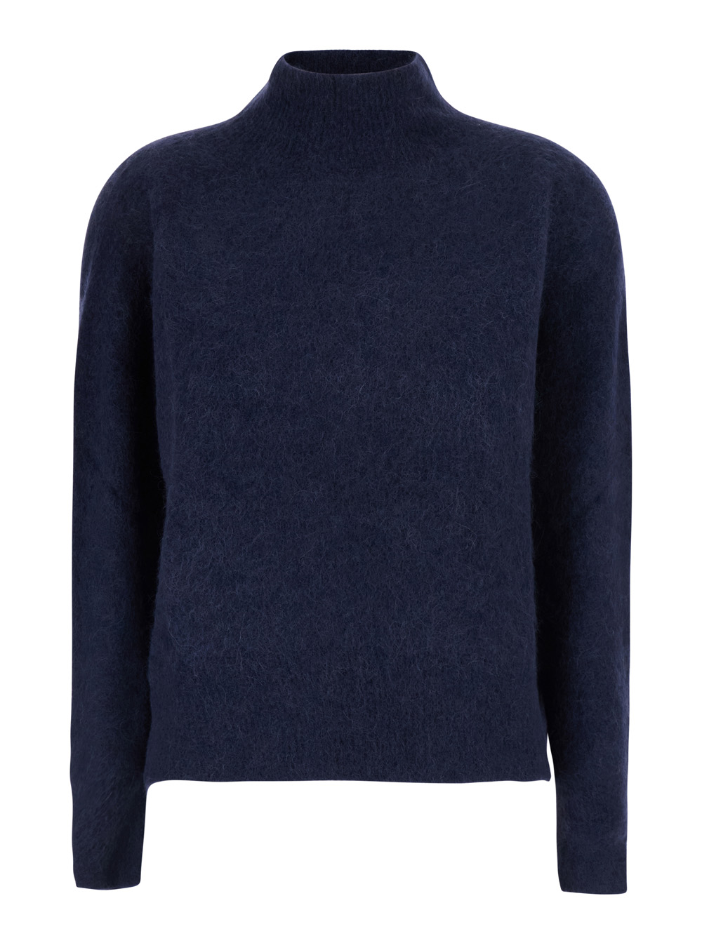멜치 top neck long sleeves Fabric 크루넥 티셔츠 여성 블루 26FW W215BLUE
