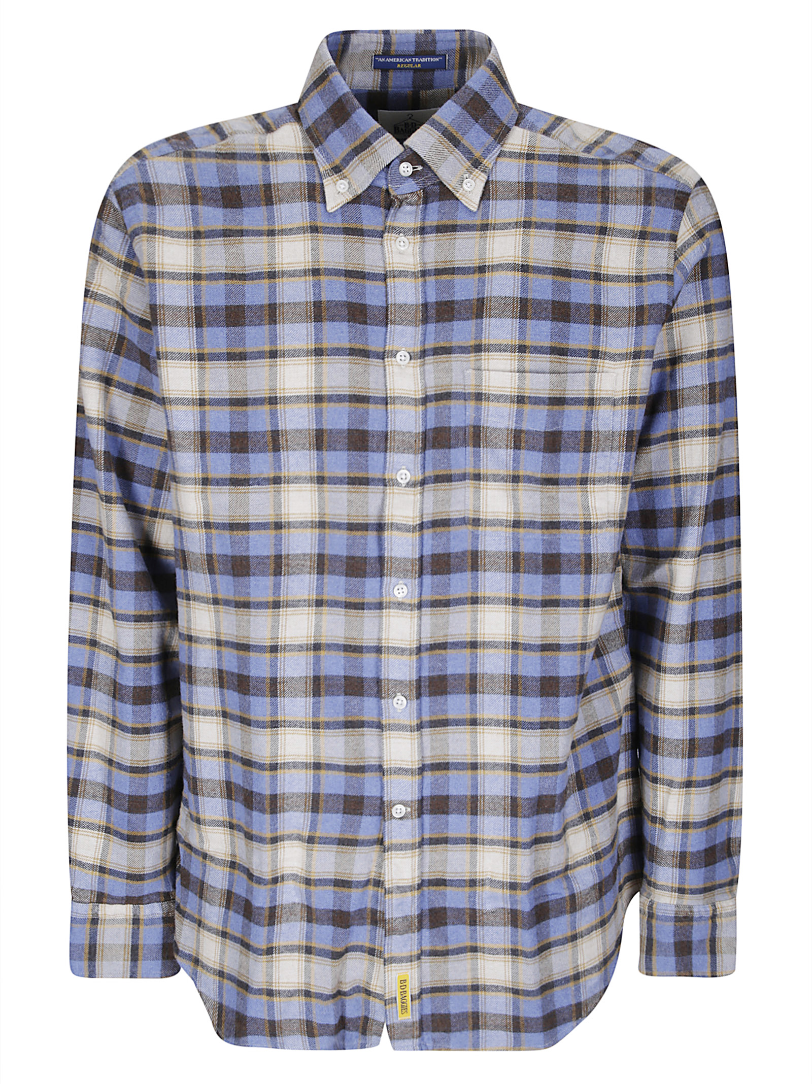비디 박짓 Camicia Bradford 긴팔 셔츠 남성 블루 26FW B260342