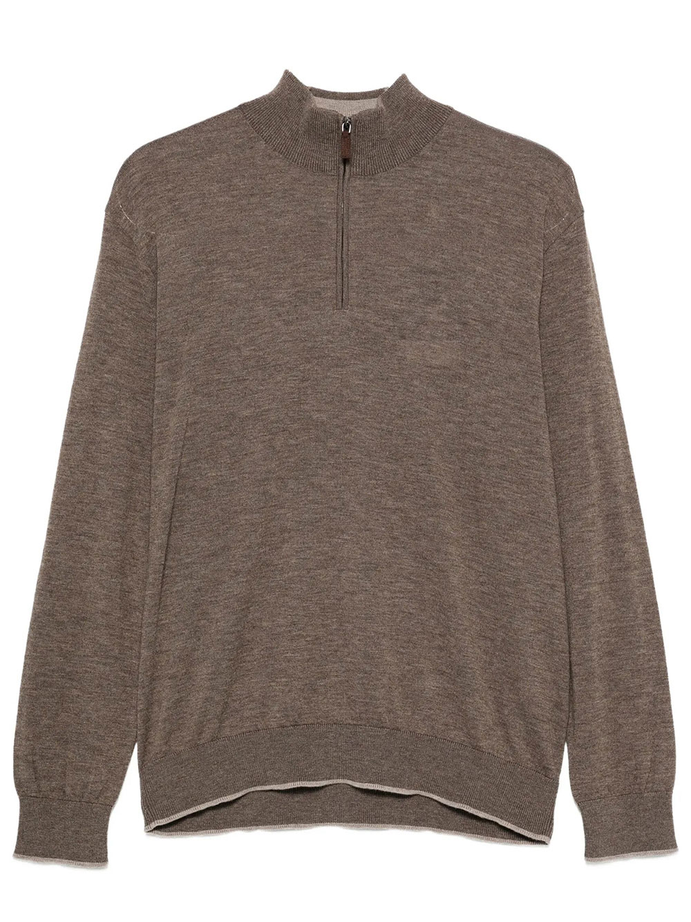 폴앤샤크 MAGLIA MEZZA ZIP LANA PIUMA knitted 니트 남성 브라운 26FW 16311111365