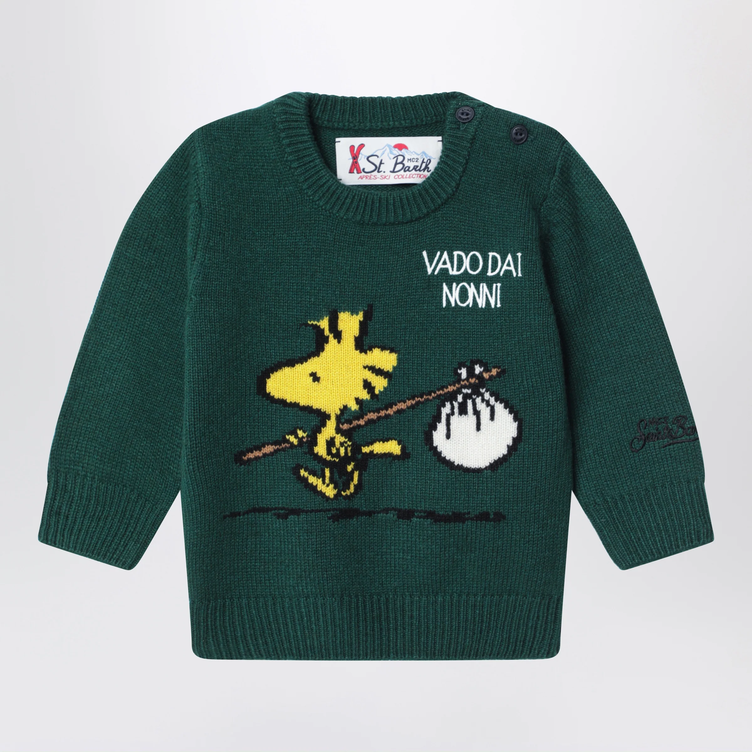MC2 세인트 바스 Dark Snoopy intarsia blend knitted 니트 남아 그린 26FW DOU000102233M51EMB