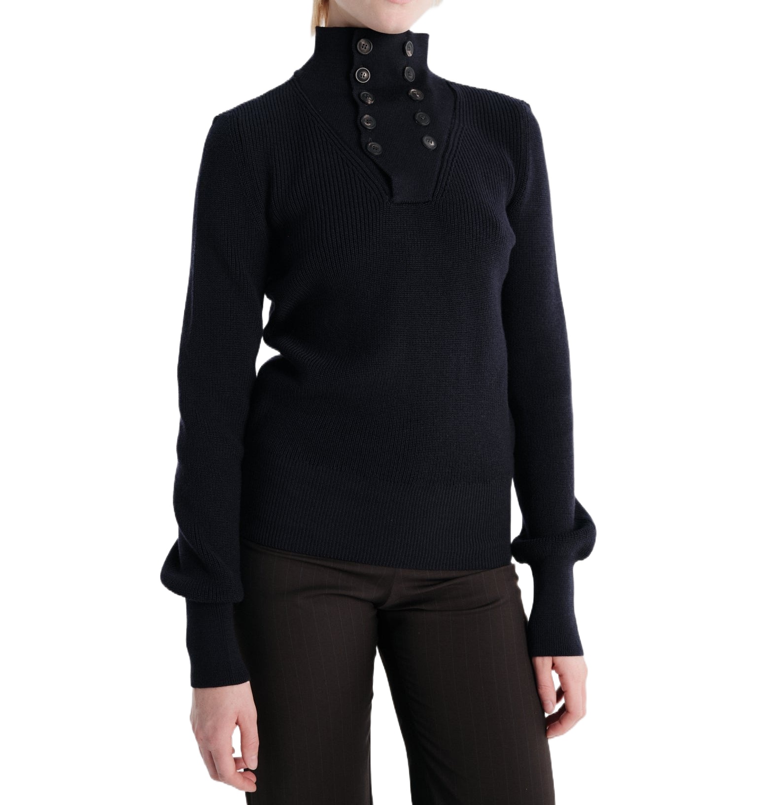 파로마 울 knitted 니트 여성 블루 26FW MILON135NAVY