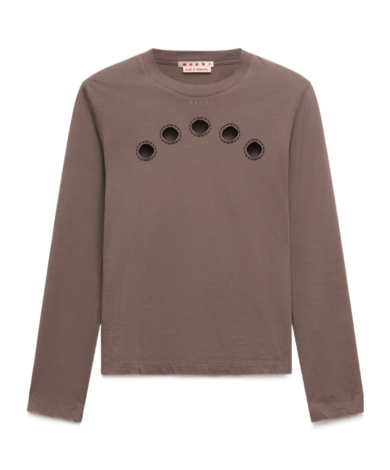 마르니 티셔츠 여성 브라운 26FW THJE0409SYUTCZ5700M47
