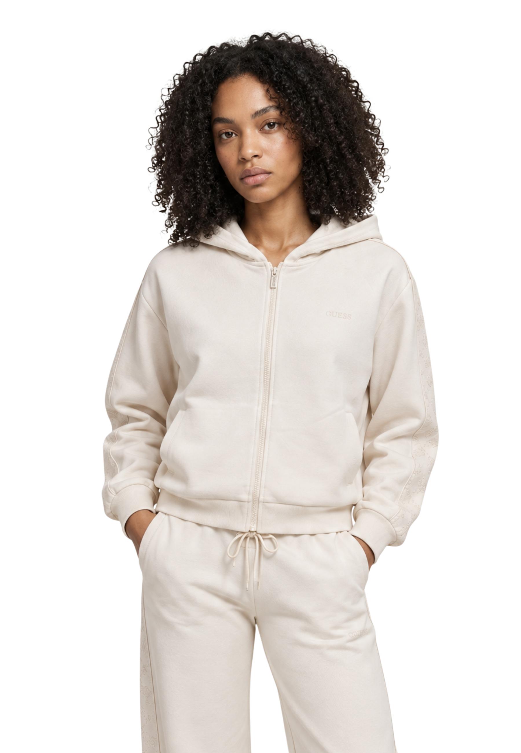 게스 ELSA FULL ZIP V6BQ19 K6364 후디 여성 화이트 26FW V6BQ19K6364G1E0