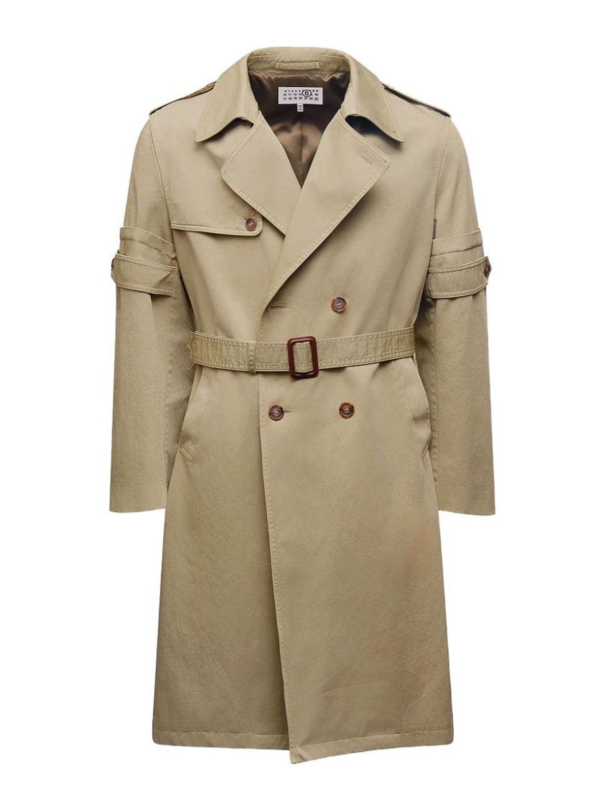 엠엠식스 메종 마르지엘라 Waterproof Trench Waist windbreaker 트렌치 코트 남성 브라운 26FW SH2AH0020M35435738