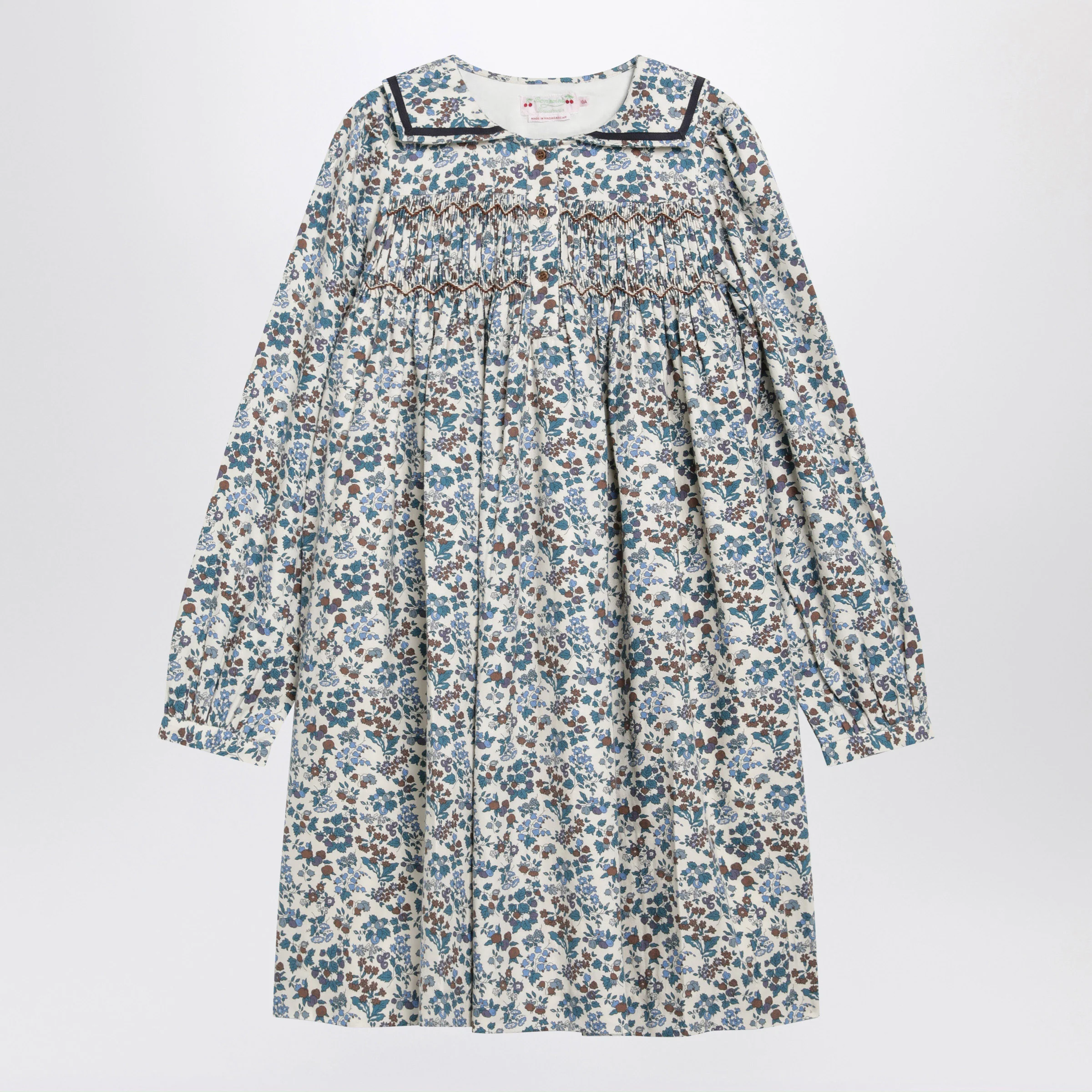 봉푸앙 Marinette floral 프린트 코튼 원피스 여아 멀티 26FW W06XDRW00008CO515C