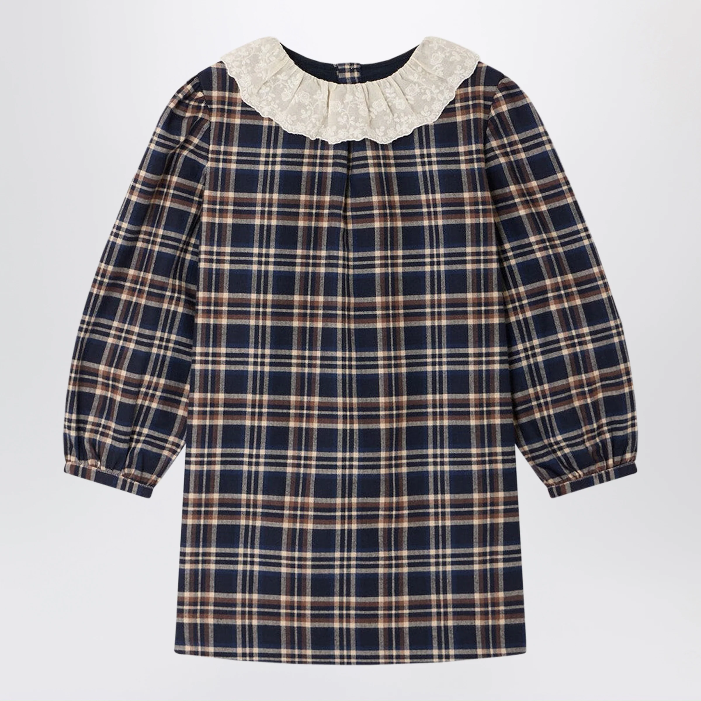 봉푸앙 Baptistine checked organic 코튼 원피스 여아 멀티 26FW W06GDRW00009CO370