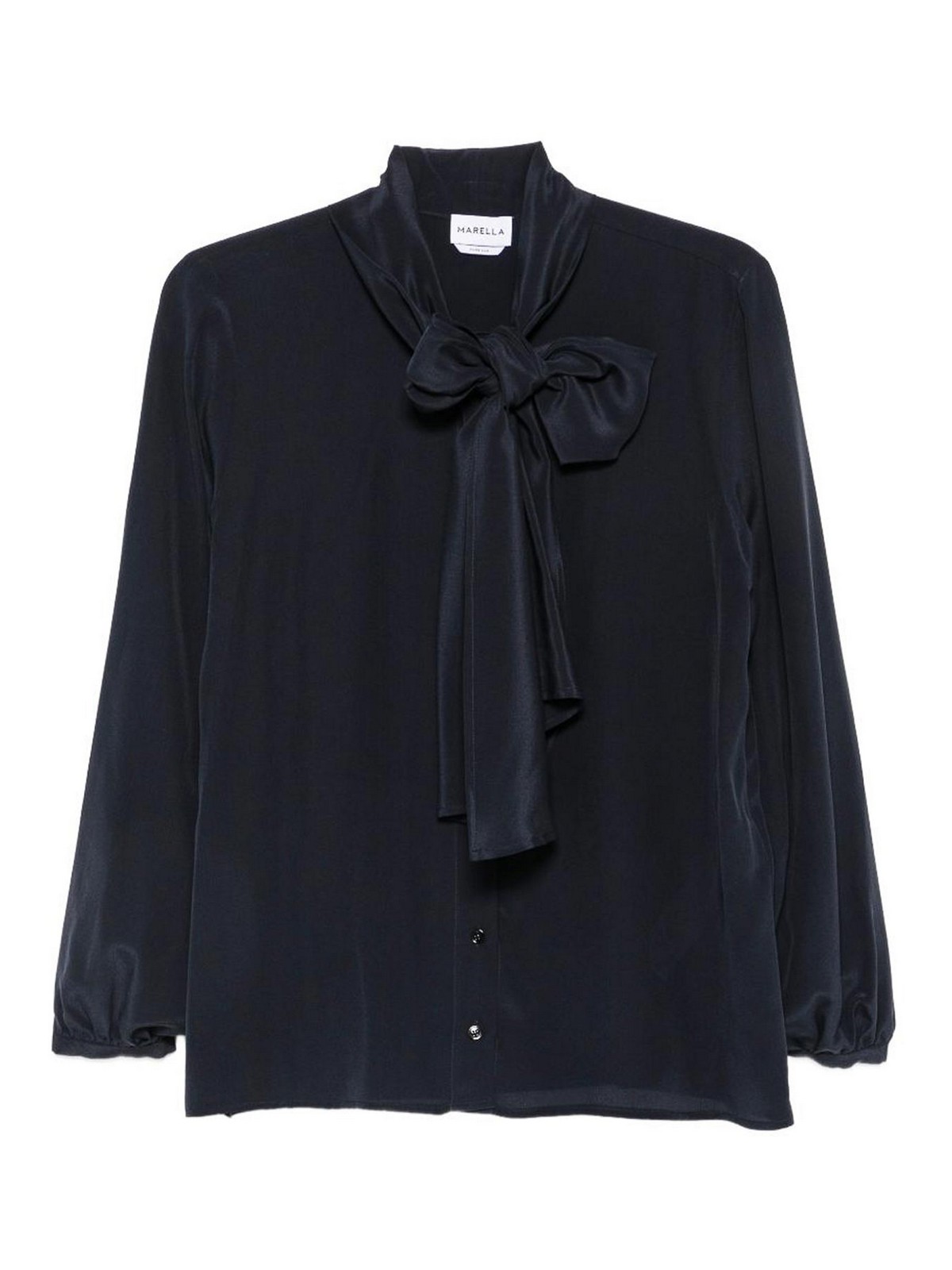 마렐라 Pure Blouse Neck Tie 블라우스 여성 블루 26FW 2623116082200MLLMORA006
