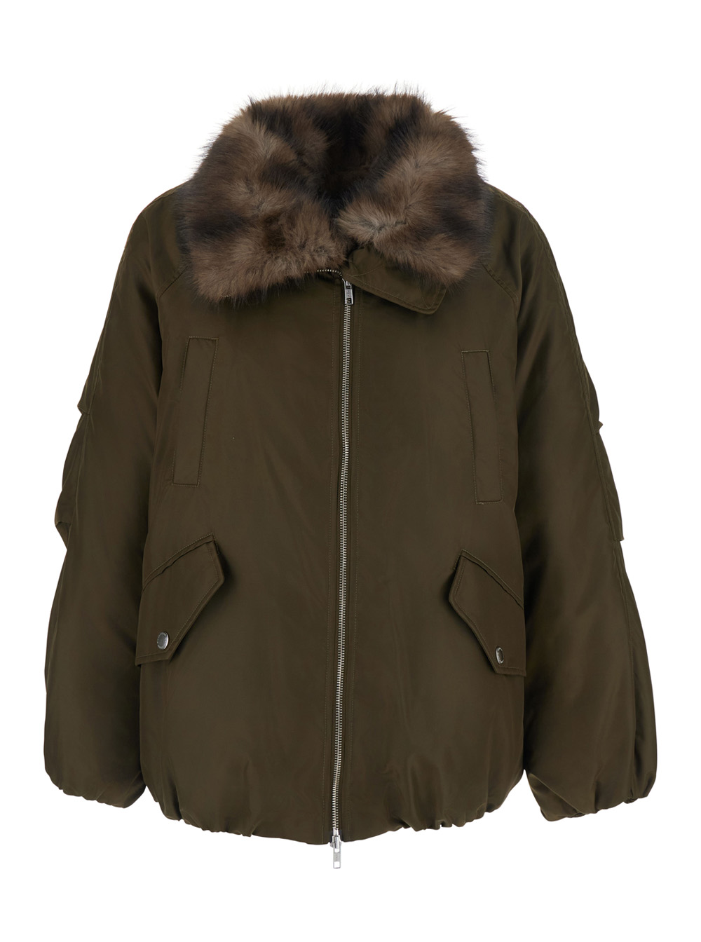 스안드 스튜디오 Thilda SHINY high collar zip closure Tech Fabric 자켓 여성 그린 26FW 66758803257900