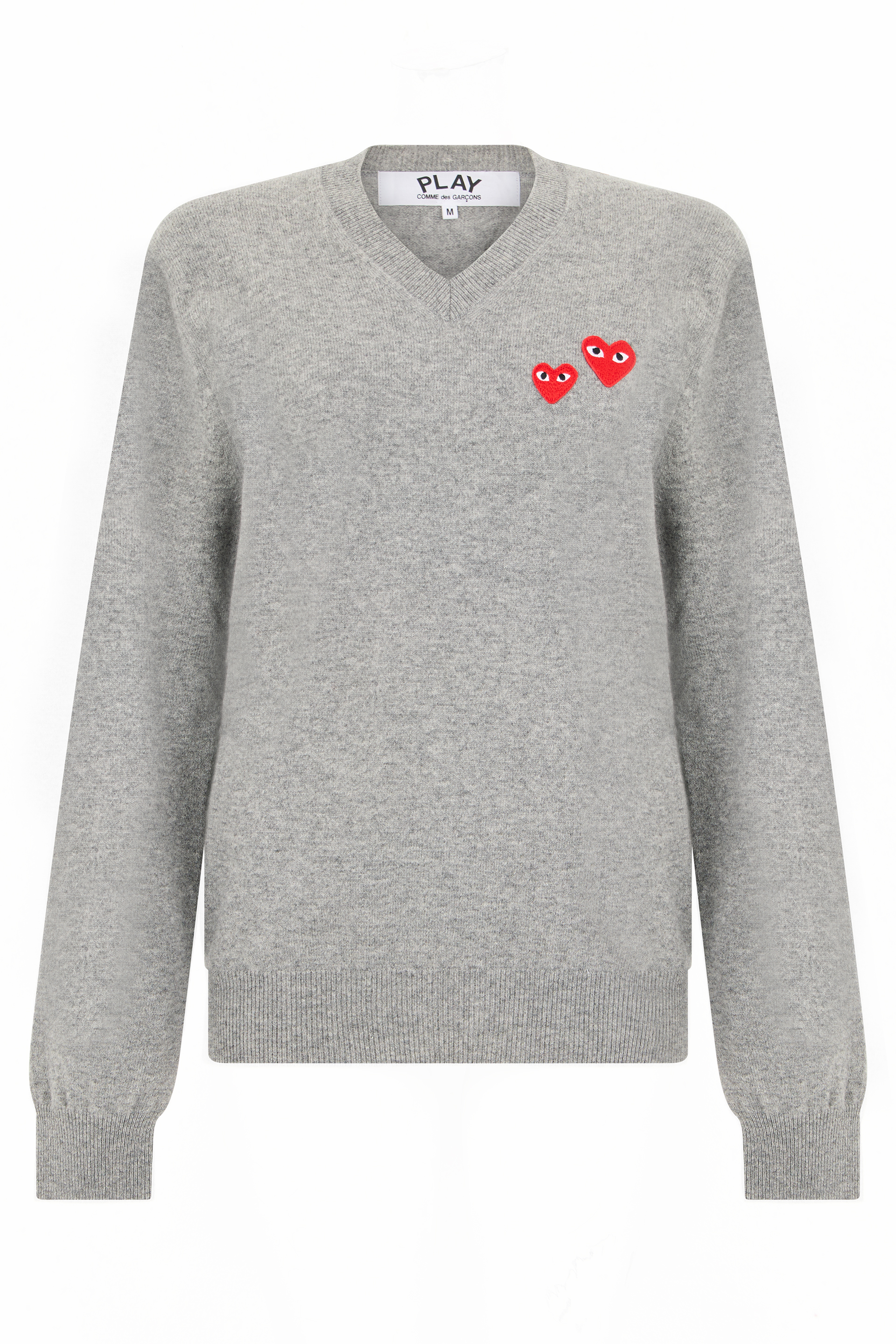 꼼데가르송 knitted V넥 니트 남성 그레이 26FW AXN0700511