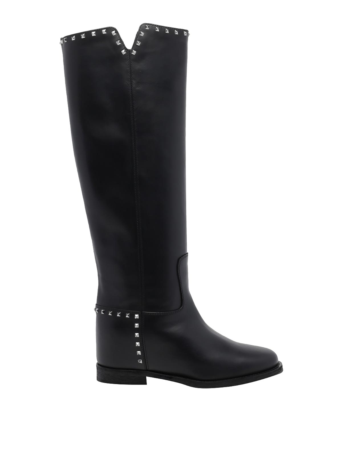 비아 로마 15 Studs 앵클 부츠 여성 블랙 26FW 2852776NERO
