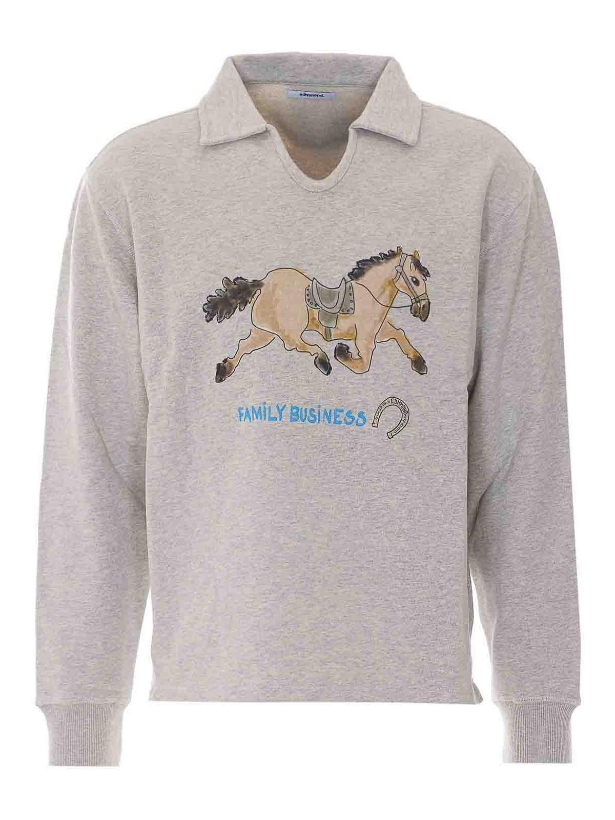 에드몬드 스튜디오 Family Business Long Sleeves Polo 폴로셔츠 남성 그레이 26FW 4011820LIGHTGREYMELANGE