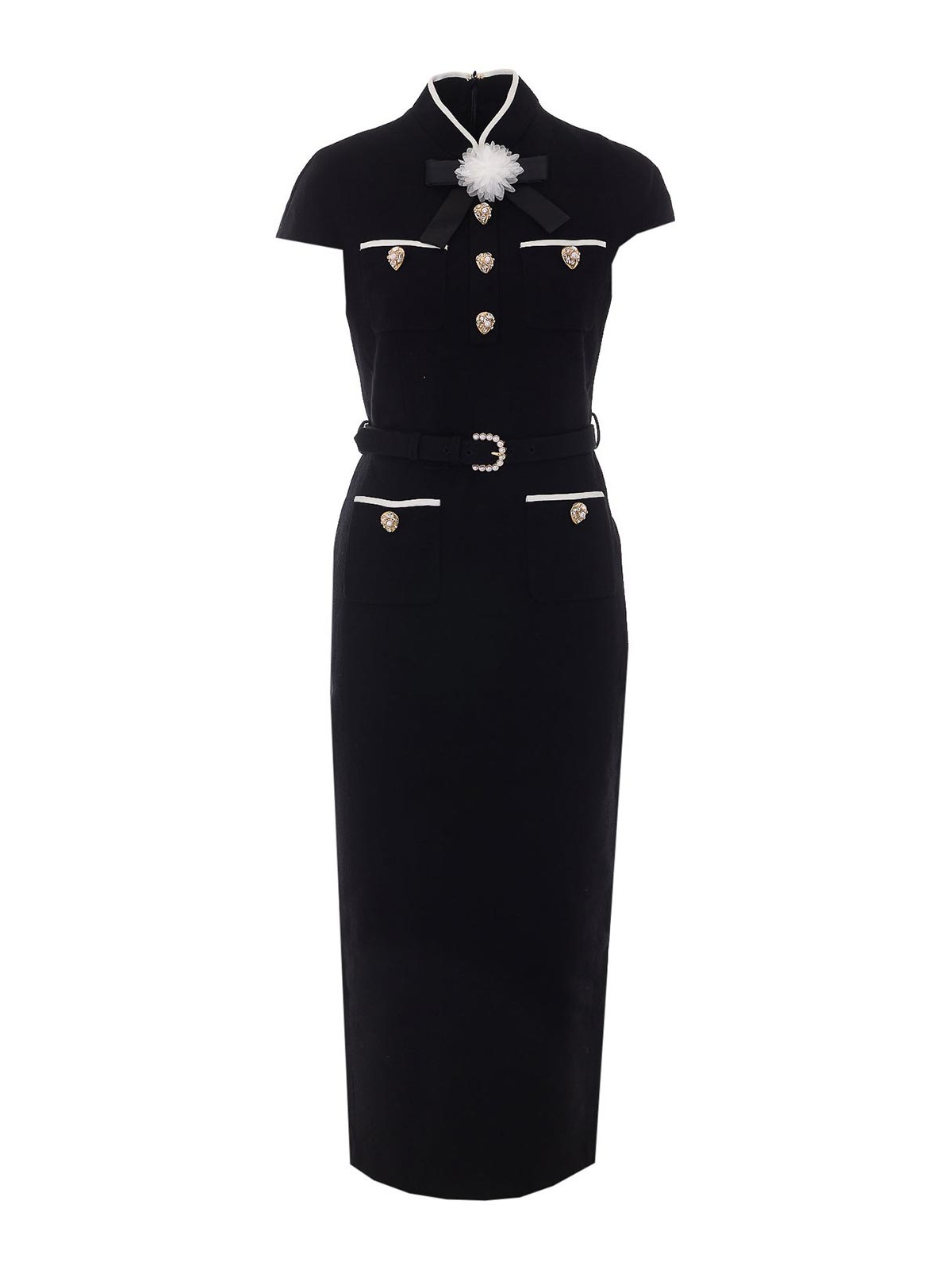 셀프 포트레이트 Crepe 미디 원피스 여성 블랙 26FW 074MBBLACK
