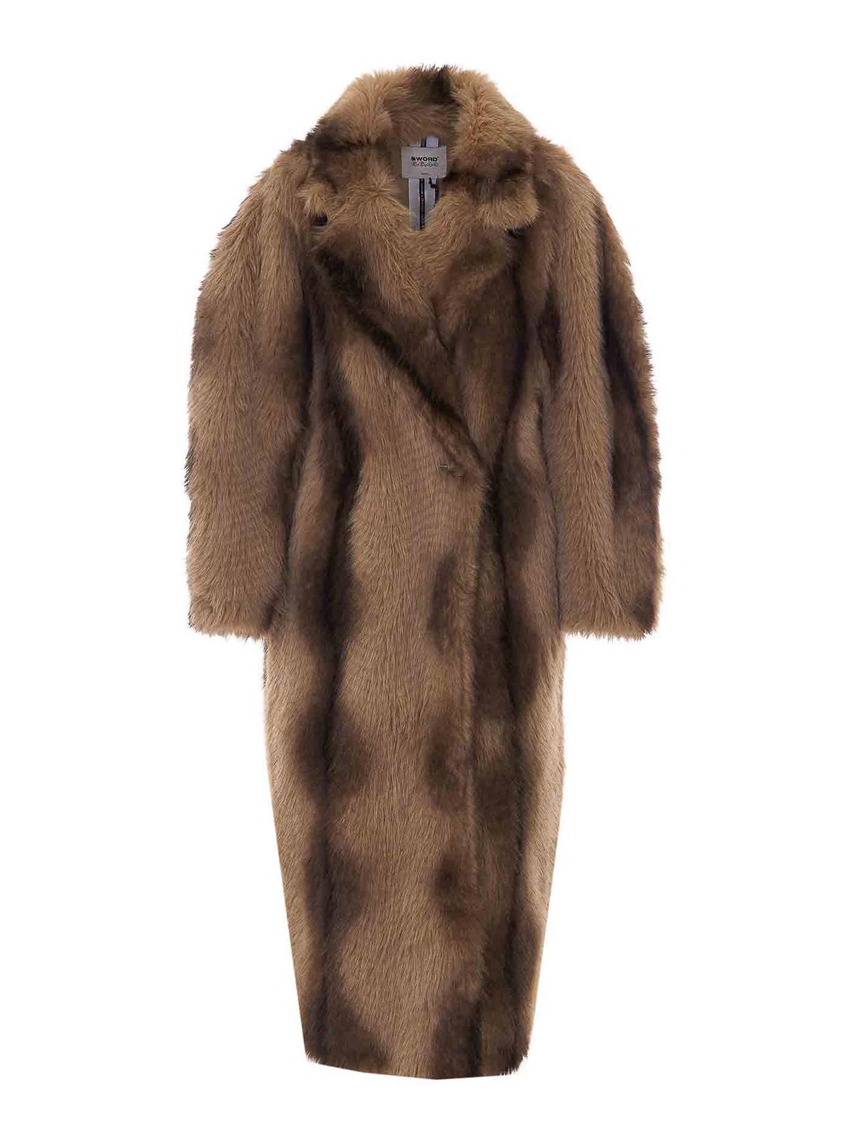 스올드 6644 Faux 더블 코트 여성 브라운 26FW 9110HONEY