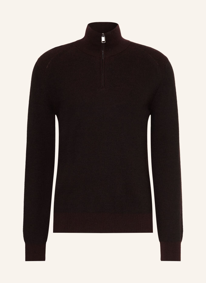 브리오니 Half-zip knitted 니트 남성 브라운 100324387618000