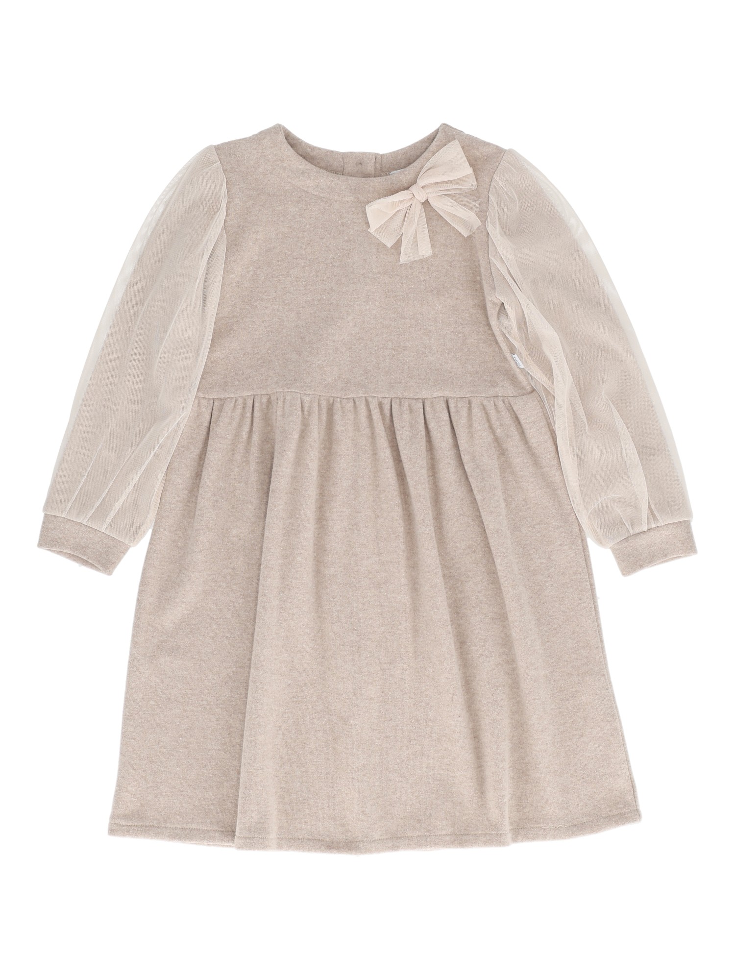 마질 tulle sleeves 코튼 원피스 여아 브라운 26FW MN201006BEIGE