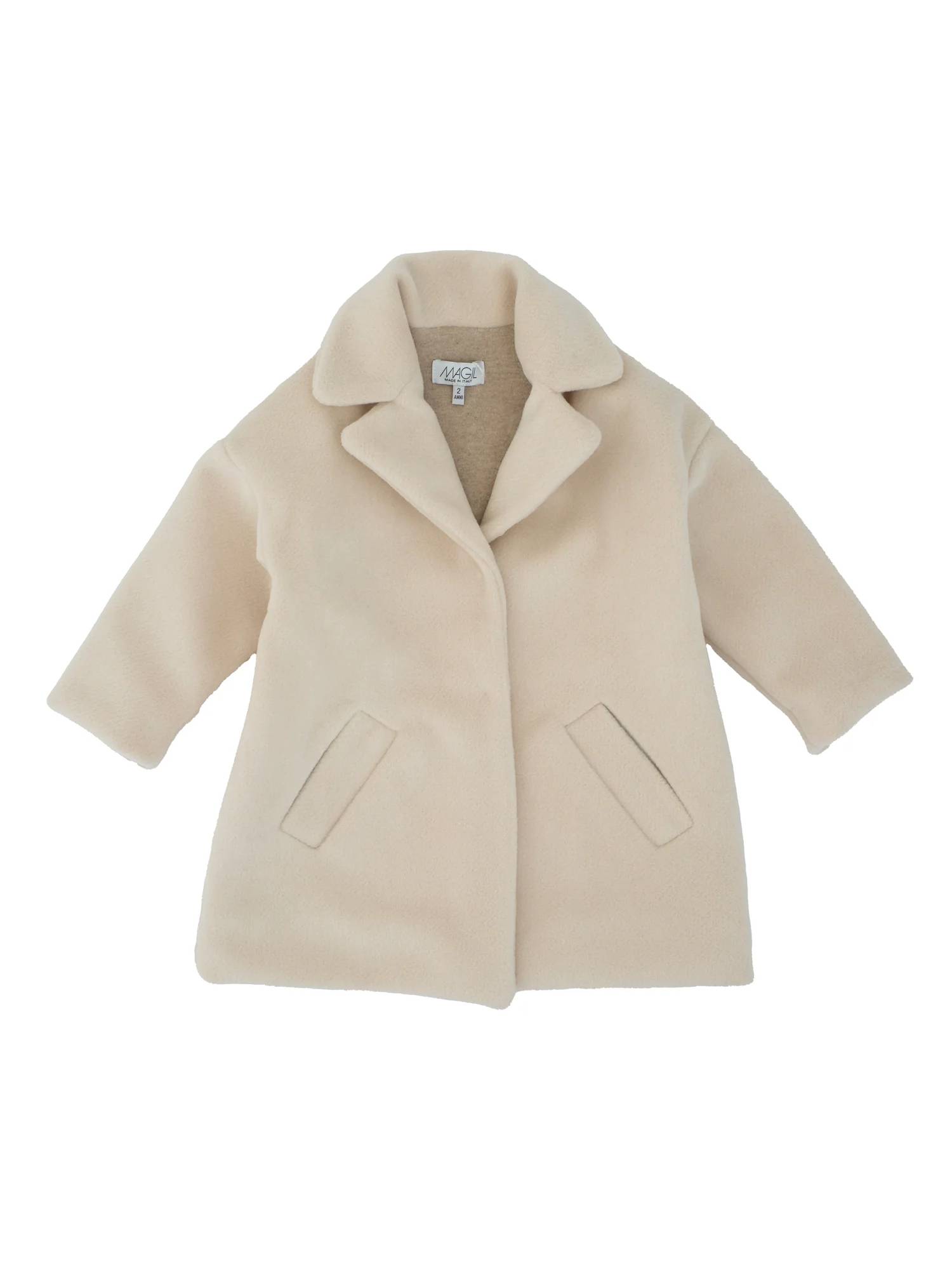 마질 Peak lapel embroidery 코트 여아 화이트 26FW MN2304611LATTE