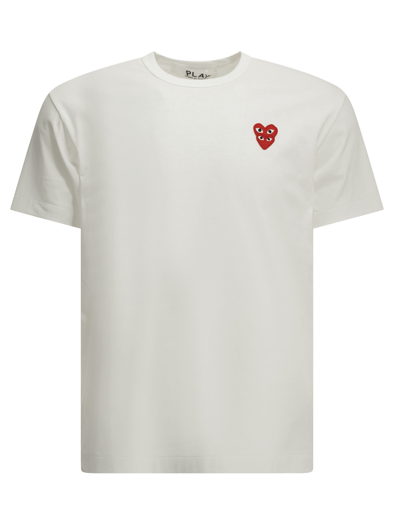 꼼데가르송 Double Heart 크루넥 티셔츠 남성 화이트 26FW AXT2880512WHITE