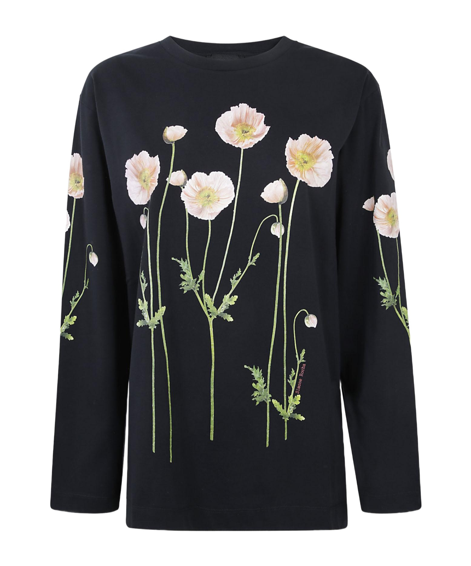 시모네 로차 티셔츠 여성 멀티 26SS 5194P59AP59BW0569BLACK