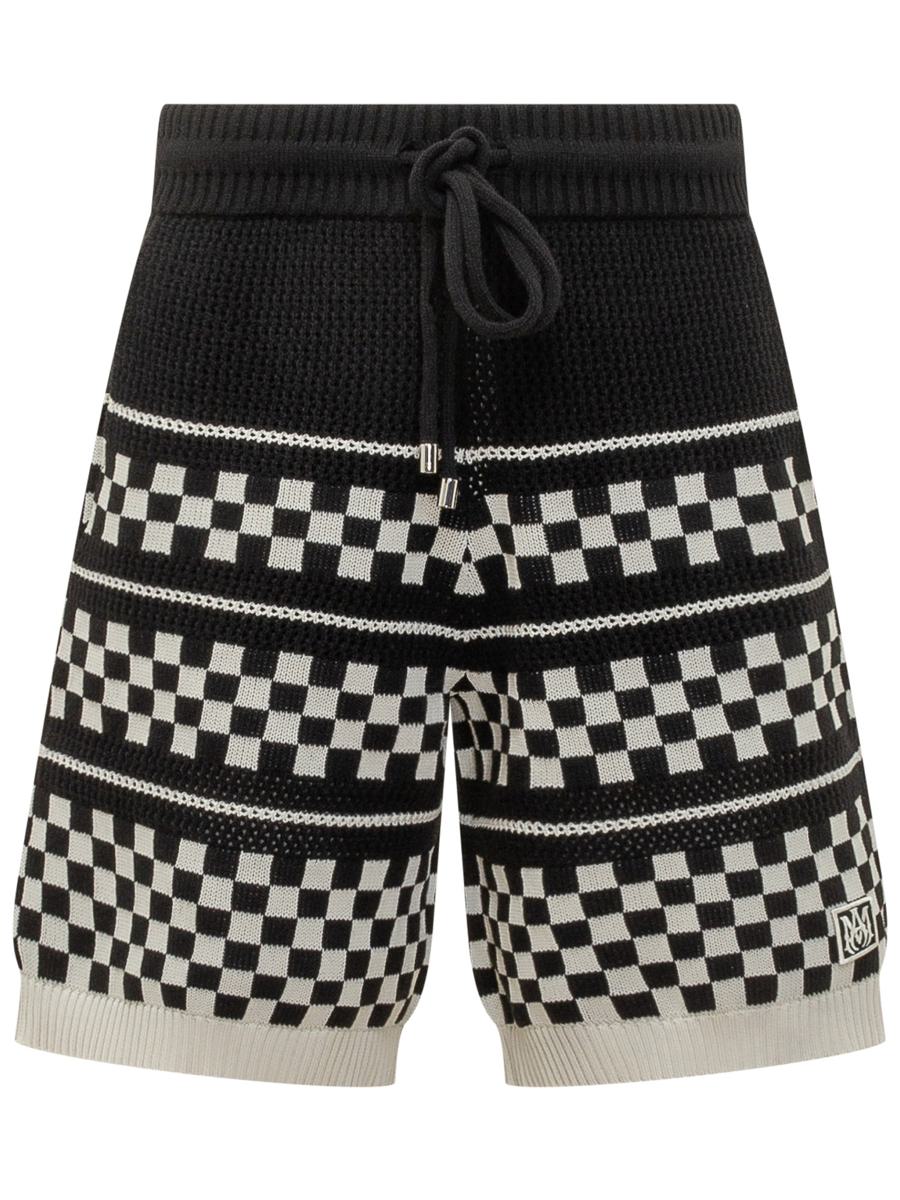 아미리 Checkered Short casual 캐주얼 팬츠 남성 블랙 26SS AMBMSO1057001