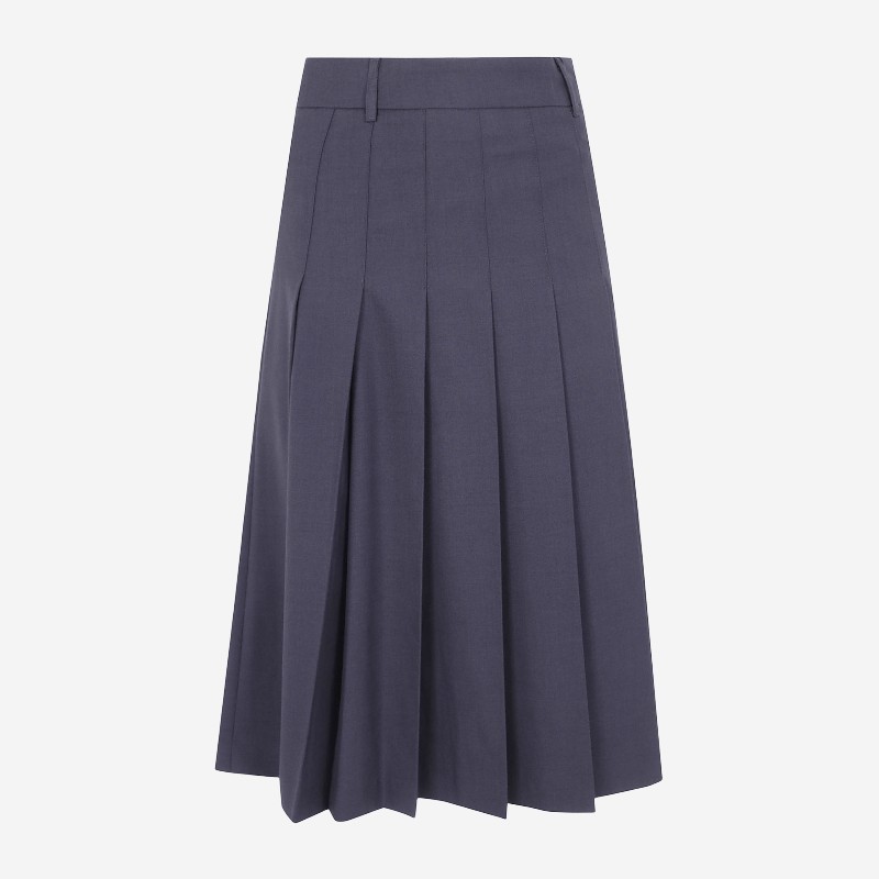 던스트 플리츠 A라인 맥시 스커트 UDSK6C206CG CHARCOAL