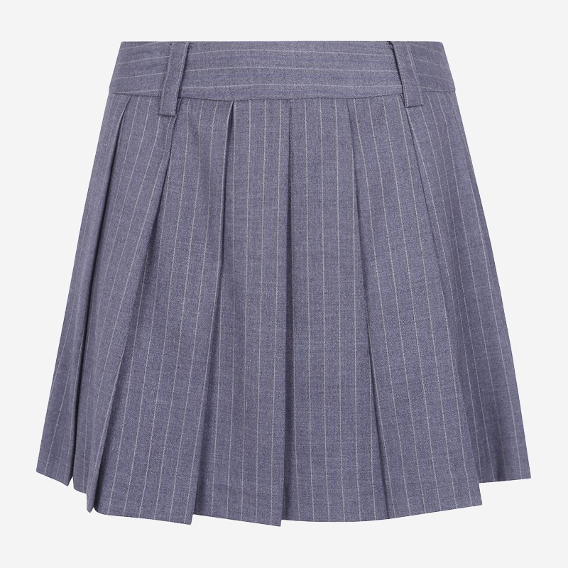 던스트 핀스트라이프 플리츠 미니 스커트 UDSK6C203G2 GREY