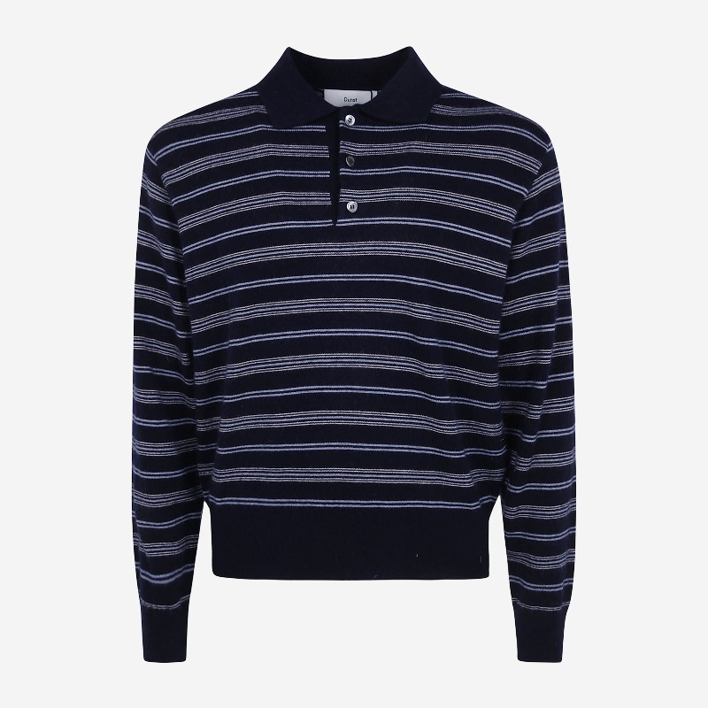 던스트 스트라이프 폴로 스웨터 UDSW6C115N2 NAVY