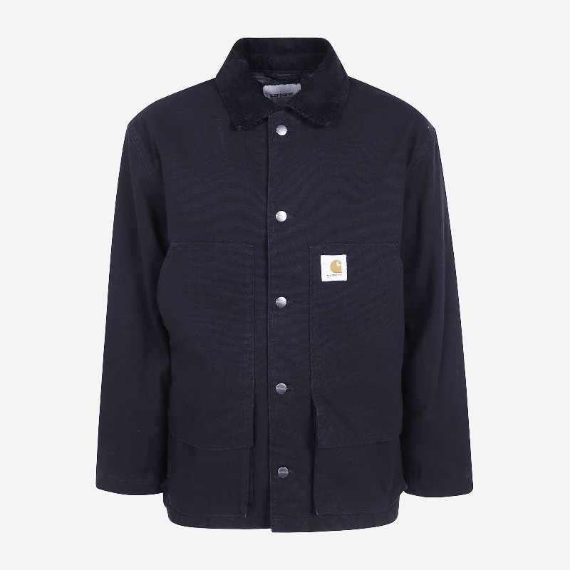 칼하트윕 랜더 로고 패치 코튼 캔버스 필드 재킷 I03712800E06 BLACK