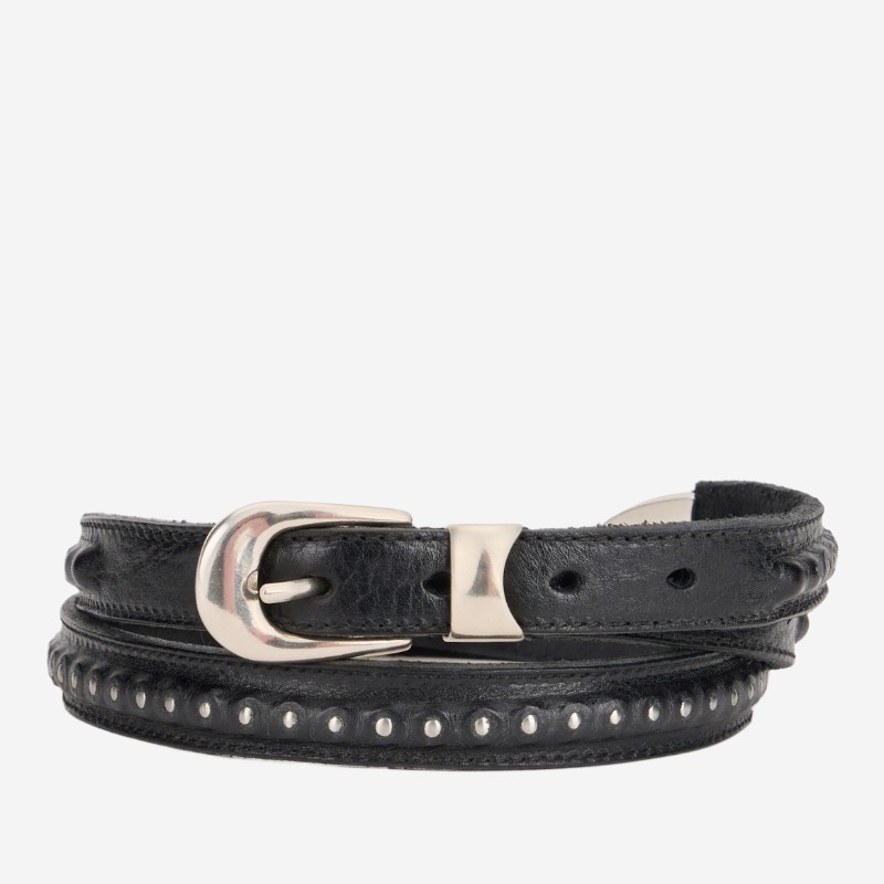 아워레가시 스터드 가죽 벨트 A4268BCBBLACKLEATHER BLACK LEATHER