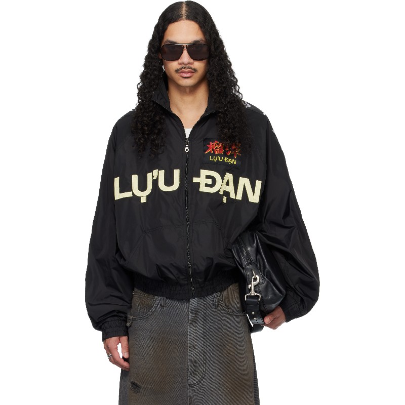 루단 스탠드 칼라 래글런 블루종 MJ018W_NS_900/101 BLACK / OFF-YOLK