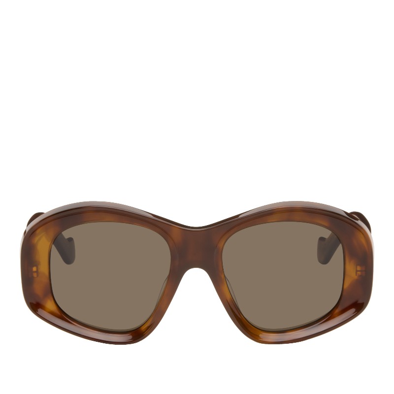 로에베 브라운 베벨 펜타곤 선글라스 LW40181I@5152E DARK HAVANA / BROWN